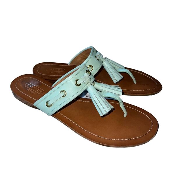 Coach Sheena Tassel Flip Flop Sandals Shoes Women’s 8.5 - Picture 1 of 9